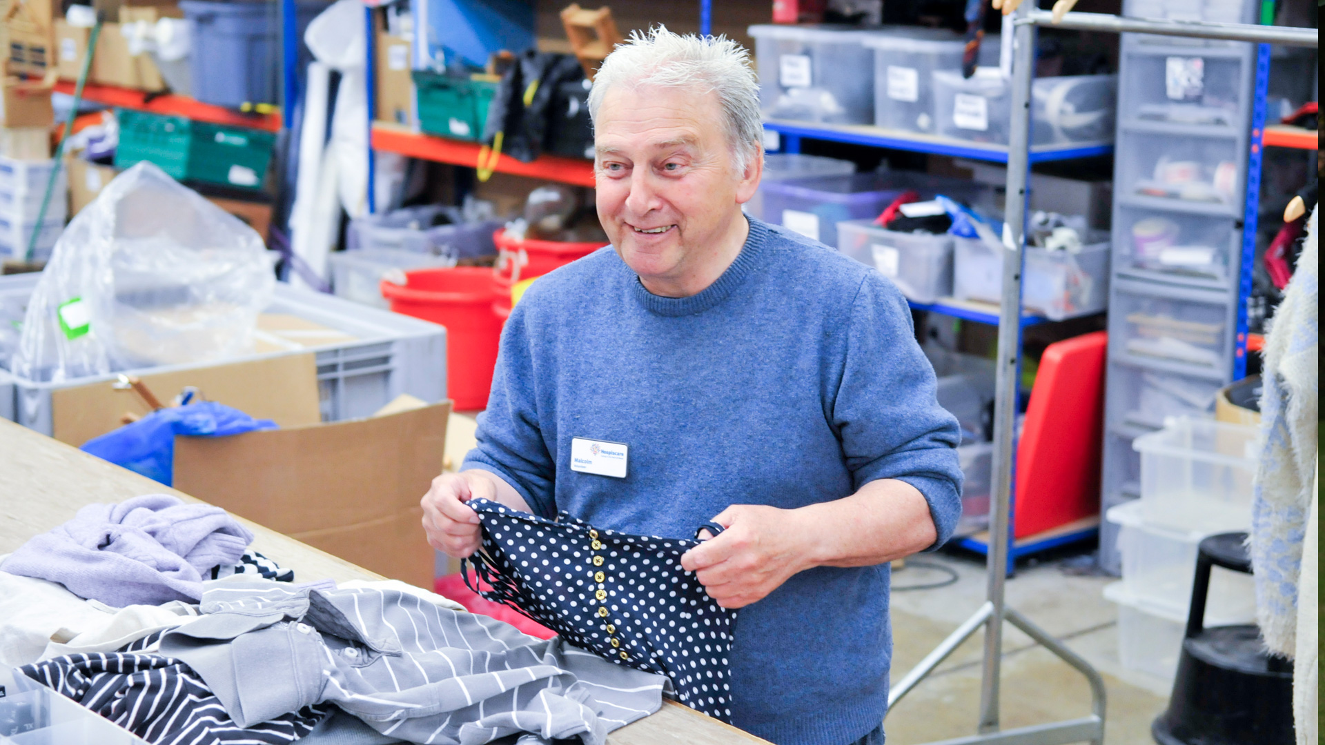 Twelve unusual volunteer roles at the Hospiscare Warehouse