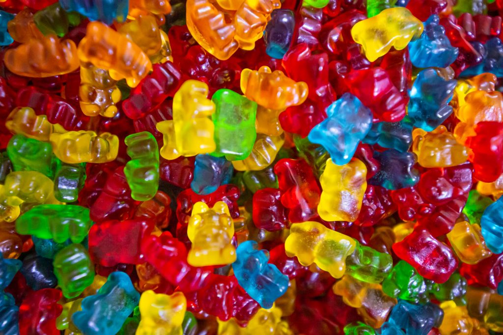 A colourful pile of gummy bears